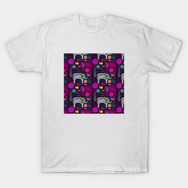 Elephant Pattern T-Shirt by AnimalPatterns